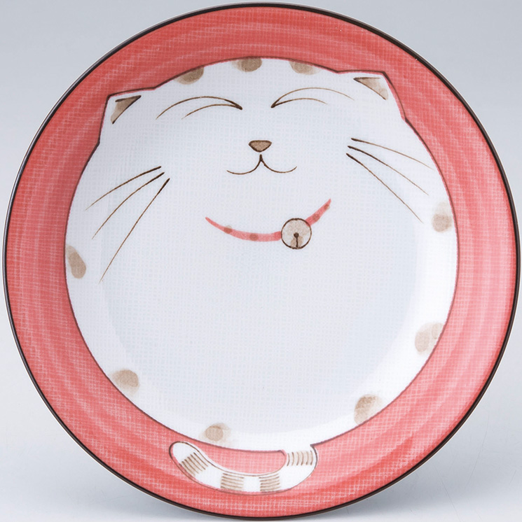 笑いネコ 反型6.0皿